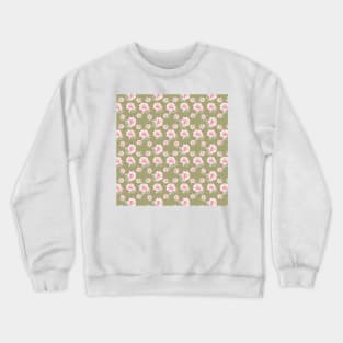 Peonies Flower Pattern Crewneck Sweatshirt